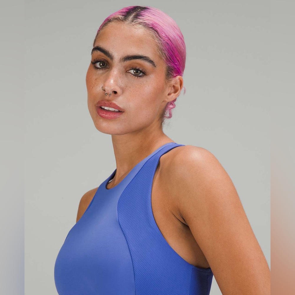 Lululemon Everlux High-Neck Train Bra Wild Indigo - Picture 12 of 15
